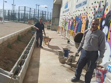 Treballs de millora al poliesportiu