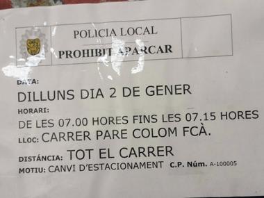 Canvi d'estacionament a partir de dia 2 de gener