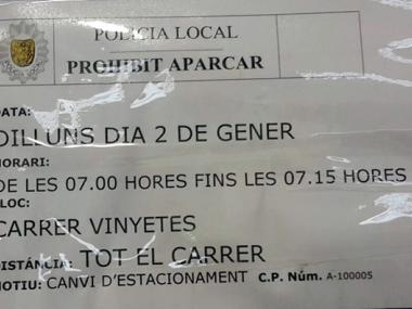 Canvi d'estacionament a partir de dia 2 de gener