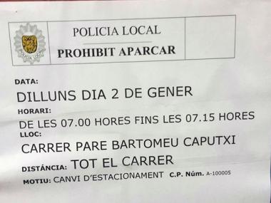 Canvi d'estacionament a partir de dia 2 de gener
