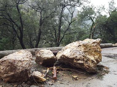 Les pluges fan mal al Coll de Sóller
