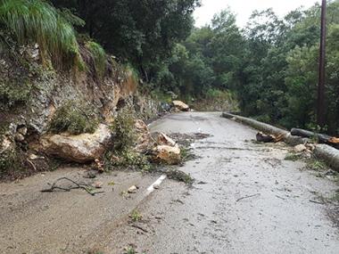 Les pluges fan mal al Coll de Sóller