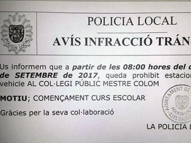 Prohibició d'aparcament