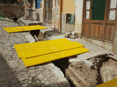 Obres a la placeta de Sa Vacal