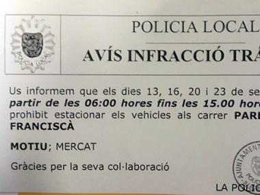 Limitacions d'estacionament amb motiu de les festes