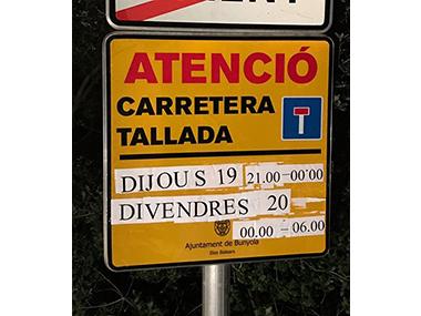 Tallada la carretera d'Orient