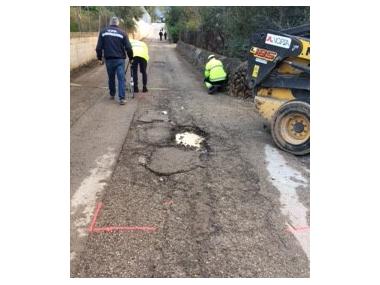 L'asfaltat al camí de son Serra