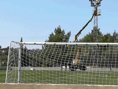 Canvi de focus al camp de futbol