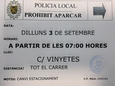Canvi d'estacionament
