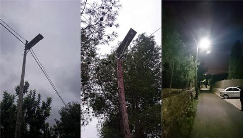 Il·luminació solar al camí de ca s'Hereu