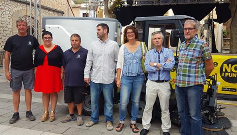 Agranadora mecànica a l'Ajuntament