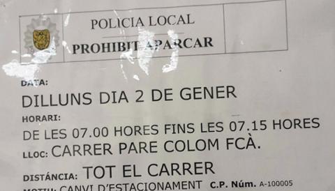 Canvi d'estacionament a partir de dia 2 de gener