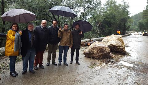 Les pluges fan mal al Coll de Sóller