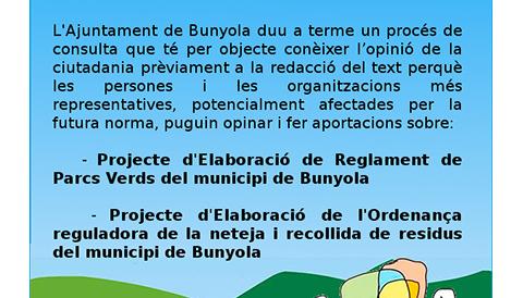 Consulta pública prèvia a l'elaboració de normativa