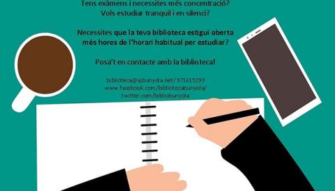 La Biblioteca de Bunyola a disposició dels estudiants en aquestes setmanes d'exàmens