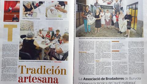 L'associació de randeres i brodadores de Bunyola a la revista Brisas